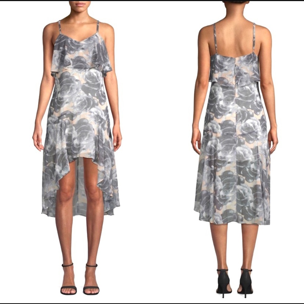 Ali&Jay Flounced Floral Hi-Low Dress